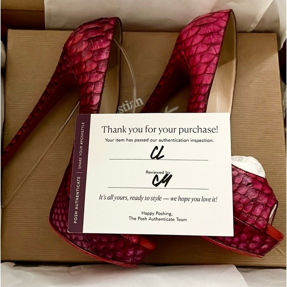 Christian Louboutin Lady Peep Python skin peep pumps EU39 rare 100% authentic - Picture 12 of 12